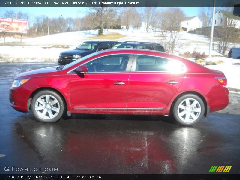 Red Jewel Tintcoat / Dark Titanium/Light Titanium 2011 Buick LaCrosse CXL