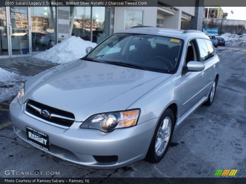Brilliant Silver Metallic / Charcoal Tweed Cloth 2005 Subaru Legacy 2.5i Wagon