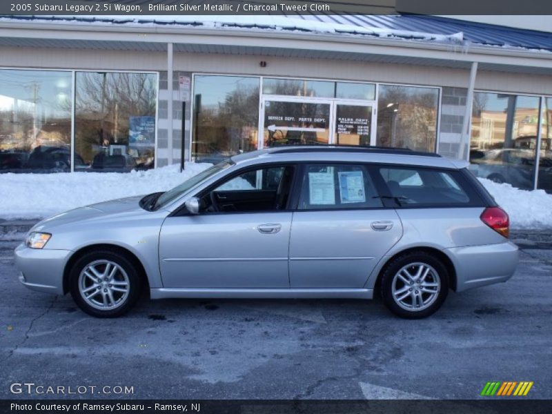 Brilliant Silver Metallic / Charcoal Tweed Cloth 2005 Subaru Legacy 2.5i Wagon