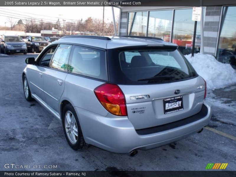 Brilliant Silver Metallic / Charcoal Tweed Cloth 2005 Subaru Legacy 2.5i Wagon