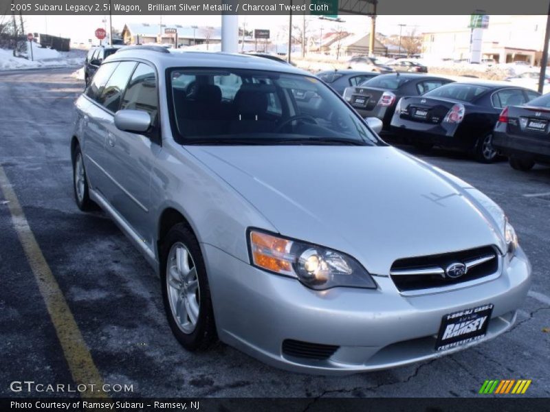Brilliant Silver Metallic / Charcoal Tweed Cloth 2005 Subaru Legacy 2.5i Wagon