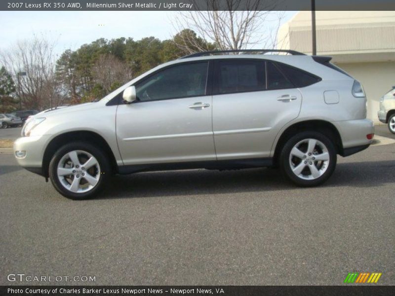Millennium Silver Metallic / Light Gray 2007 Lexus RX 350 AWD