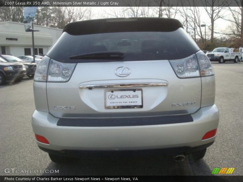 Millennium Silver Metallic / Light Gray 2007 Lexus RX 350 AWD