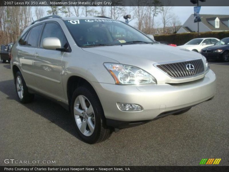Millennium Silver Metallic / Light Gray 2007 Lexus RX 350 AWD