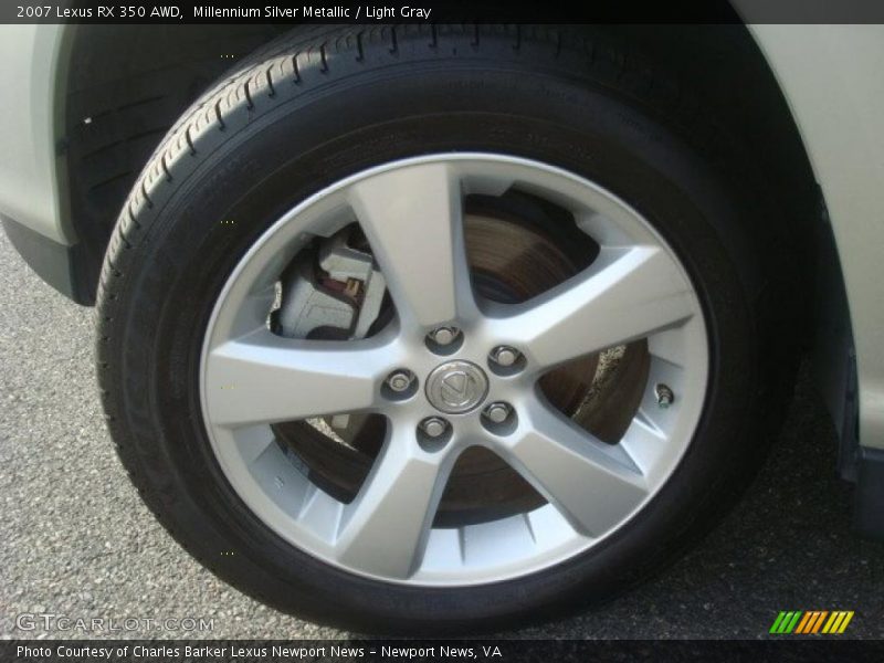 Millennium Silver Metallic / Light Gray 2007 Lexus RX 350 AWD