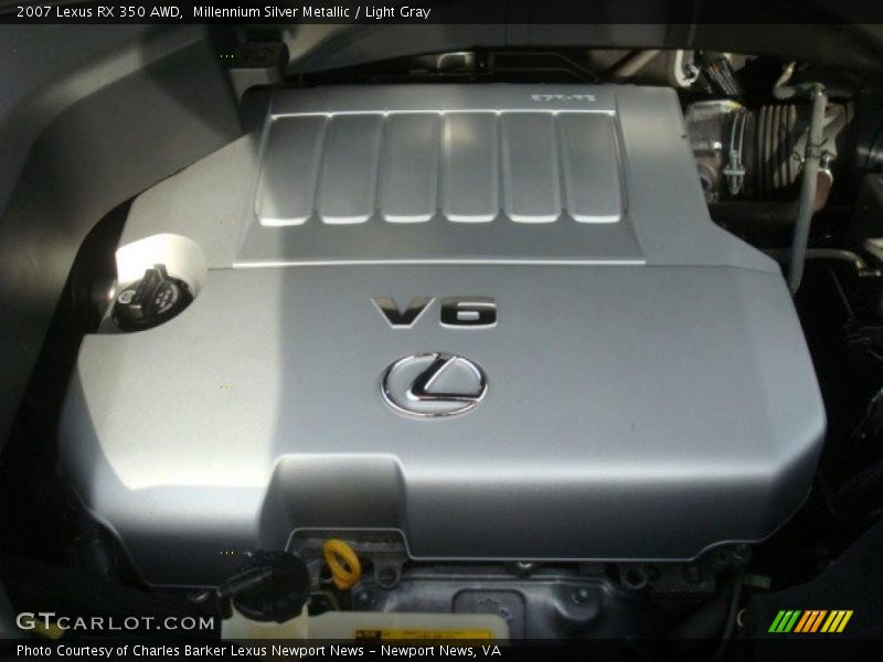Millennium Silver Metallic / Light Gray 2007 Lexus RX 350 AWD