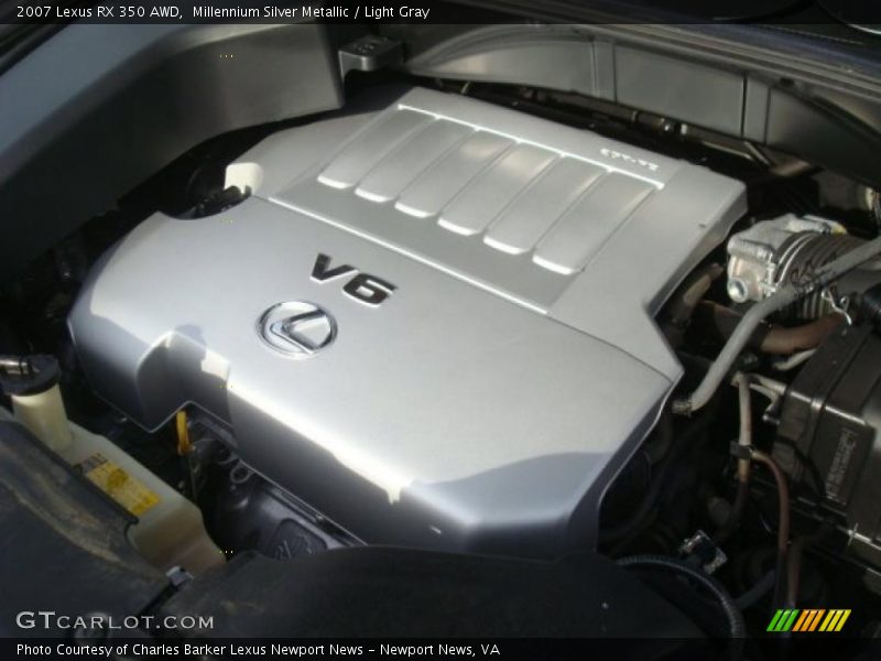 Millennium Silver Metallic / Light Gray 2007 Lexus RX 350 AWD