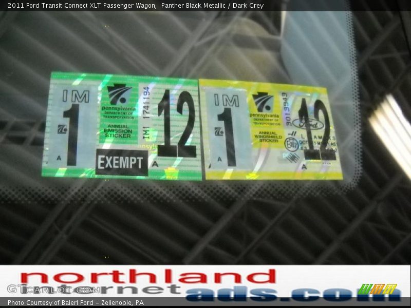 Panther Black Metallic / Dark Grey 2011 Ford Transit Connect XLT Passenger Wagon