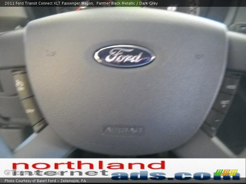 Panther Black Metallic / Dark Grey 2011 Ford Transit Connect XLT Passenger Wagon
