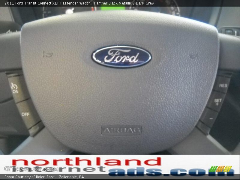 Panther Black Metallic / Dark Grey 2011 Ford Transit Connect XLT Passenger Wagon