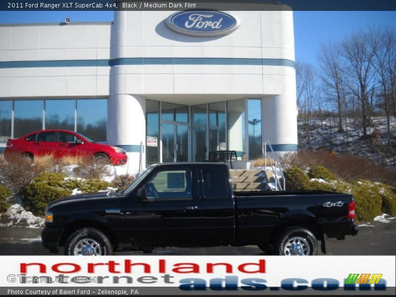 Black / Medium Dark Flint 2011 Ford Ranger XLT SuperCab 4x4