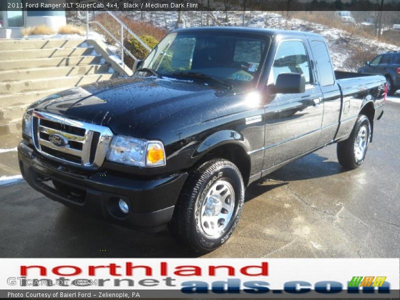 Black / Medium Dark Flint 2011 Ford Ranger XLT SuperCab 4x4