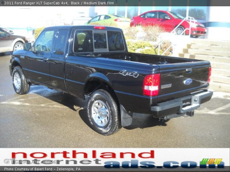 Black / Medium Dark Flint 2011 Ford Ranger XLT SuperCab 4x4