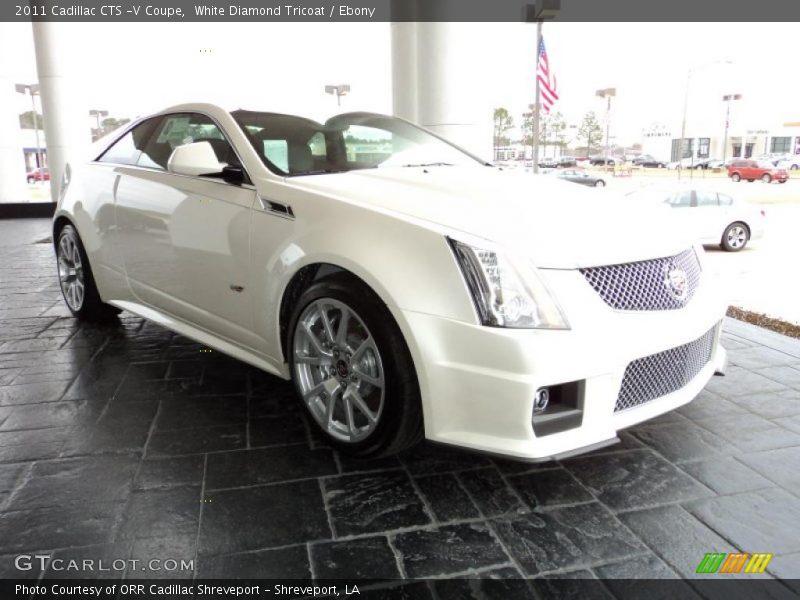 White Diamond Tricoat / Ebony 2011 Cadillac CTS -V Coupe