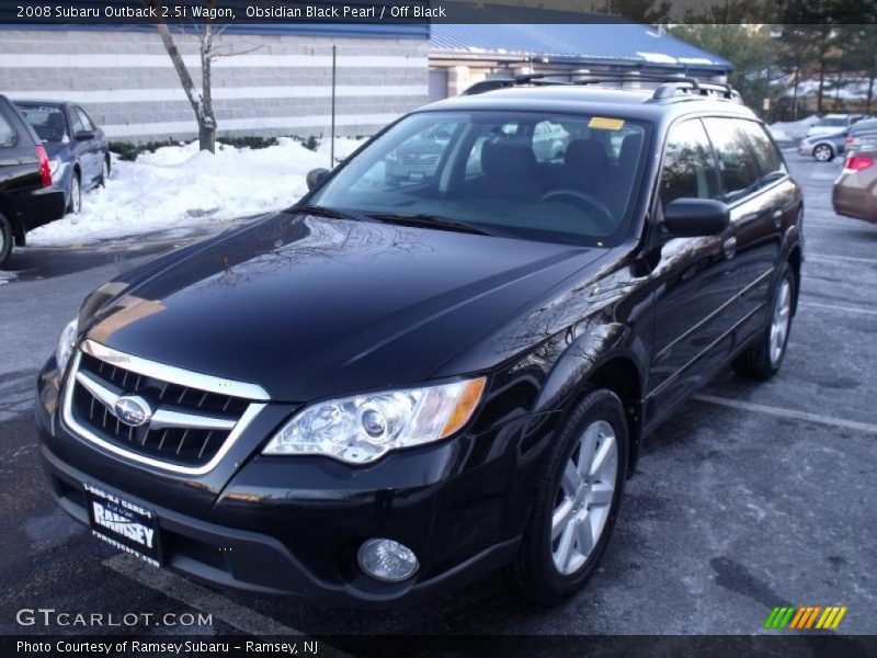 Obsidian Black Pearl / Off Black 2008 Subaru Outback 2.5i Wagon