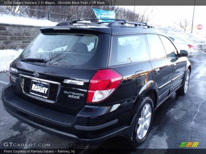 Obsidian Black Pearl / Off Black 2008 Subaru Outback 2.5i Wagon