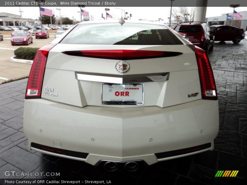 White Diamond Tricoat / Ebony 2011 Cadillac CTS -V Coupe