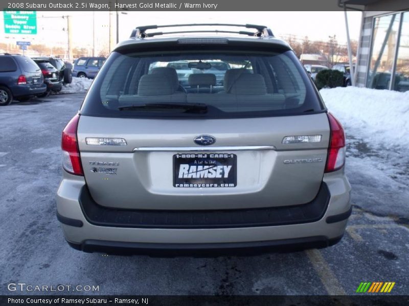 Harvest Gold Metallic / Warm Ivory 2008 Subaru Outback 2.5i Wagon