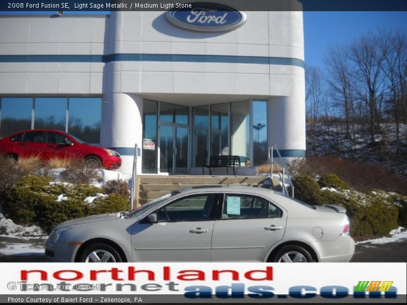 Light Sage Metallic / Medium Light Stone 2008 Ford Fusion SE