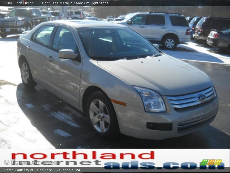 Light Sage Metallic / Medium Light Stone 2008 Ford Fusion SE