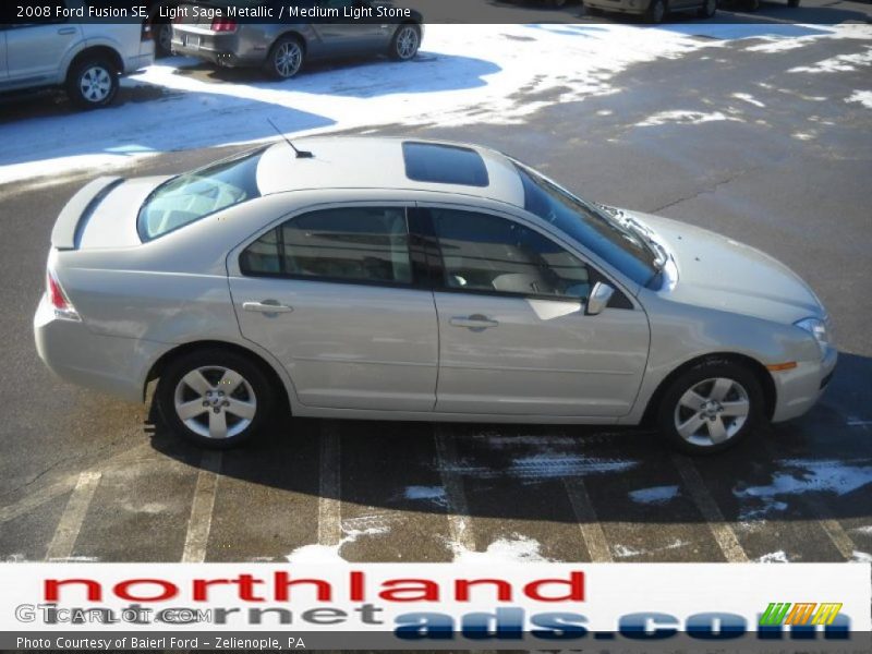 Light Sage Metallic / Medium Light Stone 2008 Ford Fusion SE