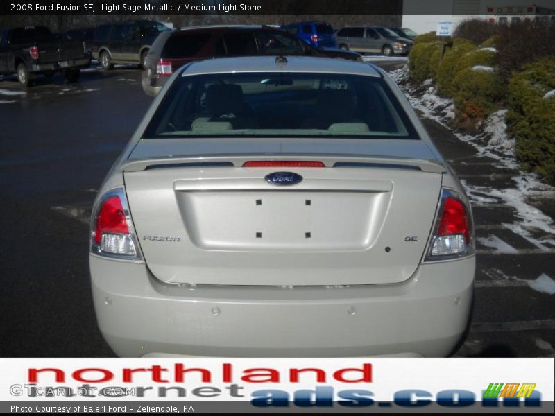 Light Sage Metallic / Medium Light Stone 2008 Ford Fusion SE