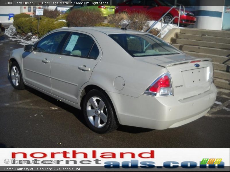 Light Sage Metallic / Medium Light Stone 2008 Ford Fusion SE