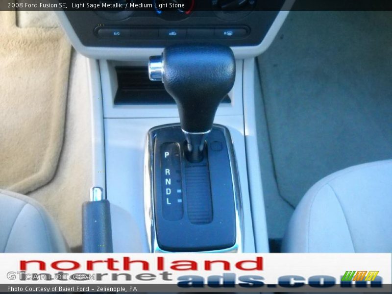 Light Sage Metallic / Medium Light Stone 2008 Ford Fusion SE