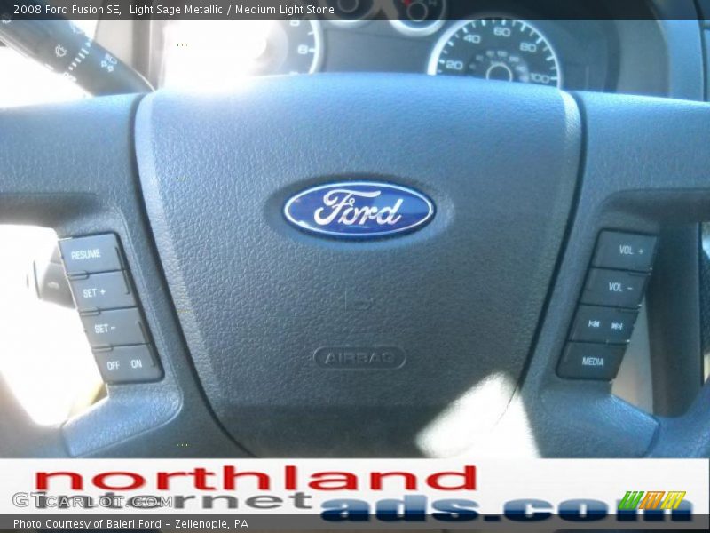 Light Sage Metallic / Medium Light Stone 2008 Ford Fusion SE