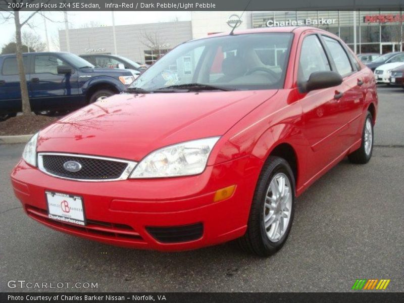 Infra-Red / Dark Pebble/Light Pebble 2007 Ford Focus ZX4 SE Sedan