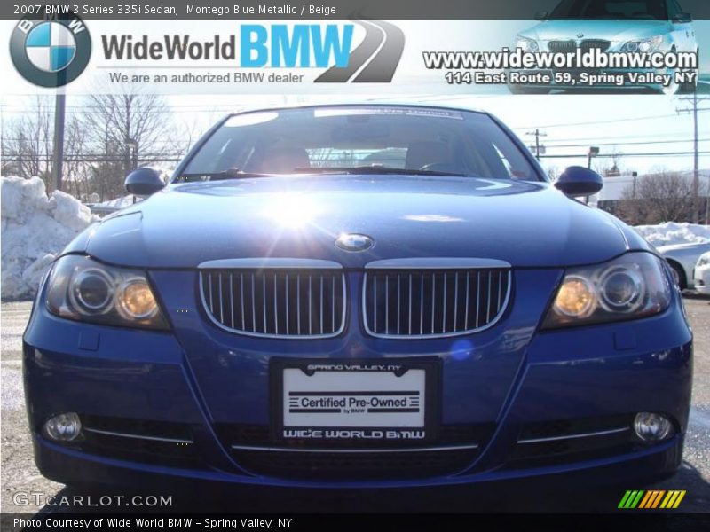 Montego Blue Metallic / Beige 2007 BMW 3 Series 335i Sedan