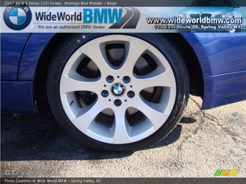 Montego Blue Metallic / Beige 2007 BMW 3 Series 335i Sedan