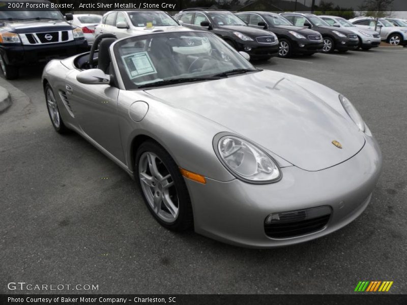 Arctic Silver Metallic / Stone Grey 2007 Porsche Boxster