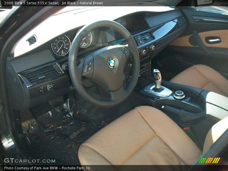 Jet Black / Natural Brown 2008 BMW 5 Series 535xi Sedan