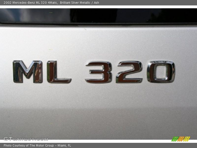 Brilliant Silver Metallic / Ash 2002 Mercedes-Benz ML 320 4Matic