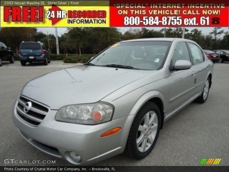 Sheer Silver / Frost 2003 Nissan Maxima SE