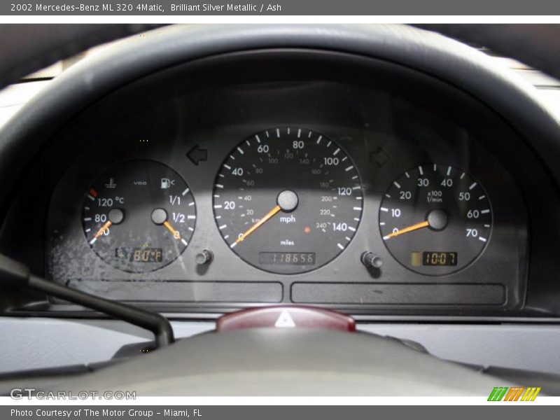 Brilliant Silver Metallic / Ash 2002 Mercedes-Benz ML 320 4Matic