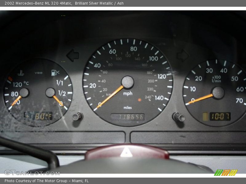 Brilliant Silver Metallic / Ash 2002 Mercedes-Benz ML 320 4Matic