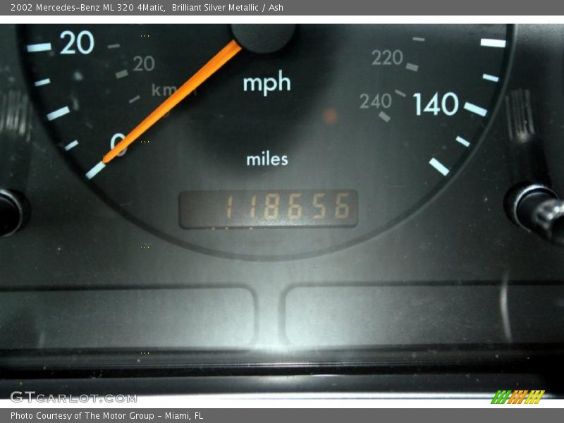 Brilliant Silver Metallic / Ash 2002 Mercedes-Benz ML 320 4Matic