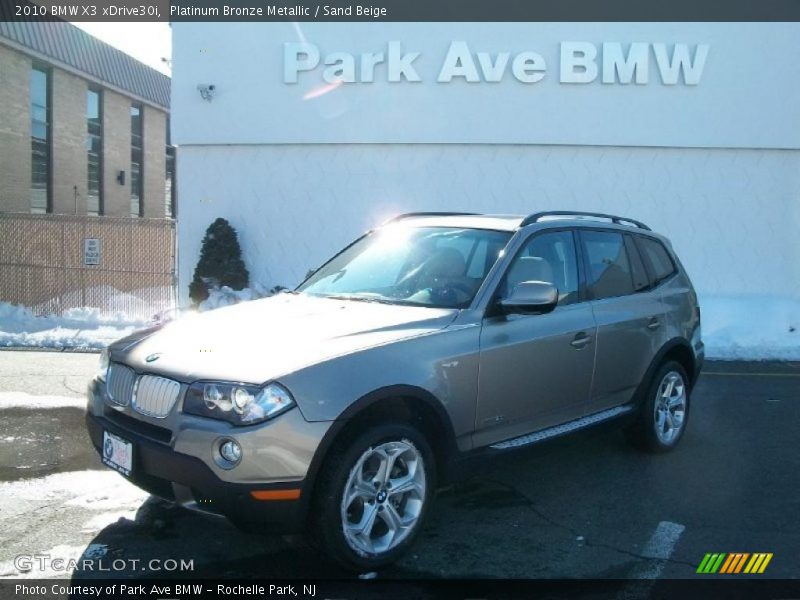 Platinum Bronze Metallic / Sand Beige 2010 BMW X3 xDrive30i