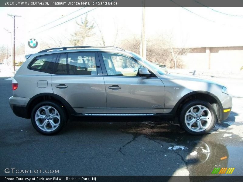 Platinum Bronze Metallic / Sand Beige 2010 BMW X3 xDrive30i