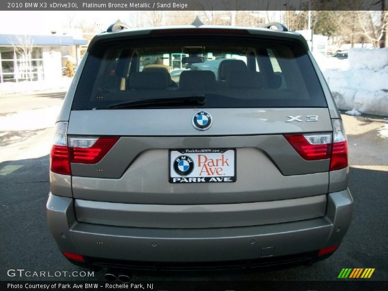 Platinum Bronze Metallic / Sand Beige 2010 BMW X3 xDrive30i