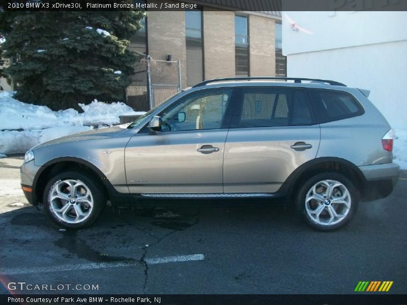 Platinum Bronze Metallic / Sand Beige 2010 BMW X3 xDrive30i