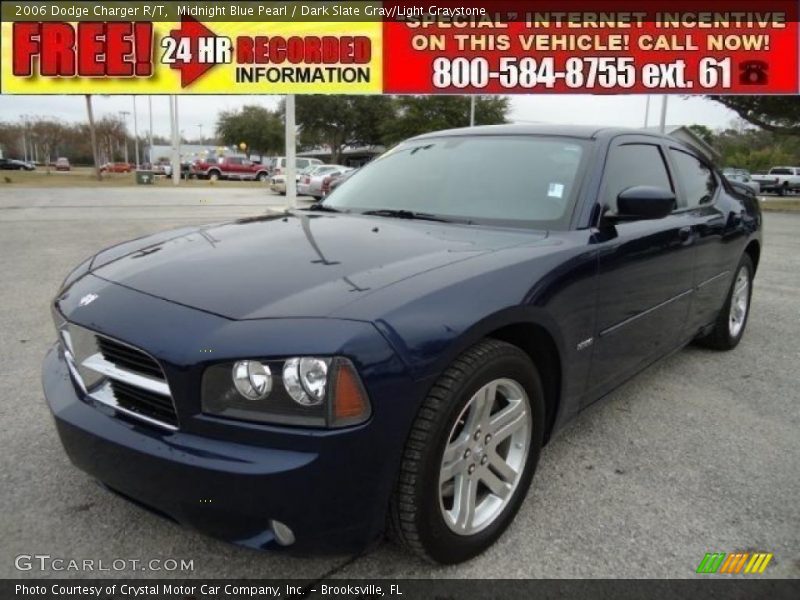 Midnight Blue Pearl / Dark Slate Gray/Light Graystone 2006 Dodge Charger R/T