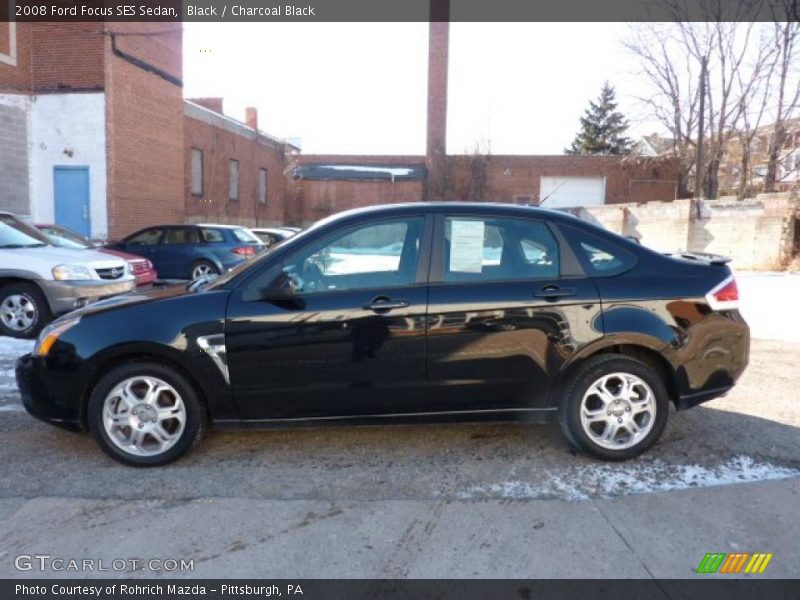 Black / Charcoal Black 2008 Ford Focus SES Sedan