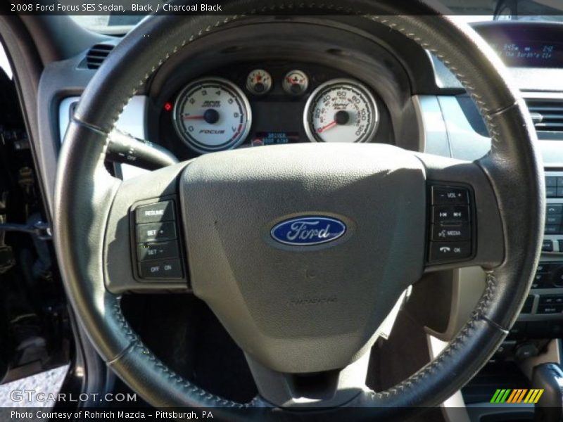 Black / Charcoal Black 2008 Ford Focus SES Sedan