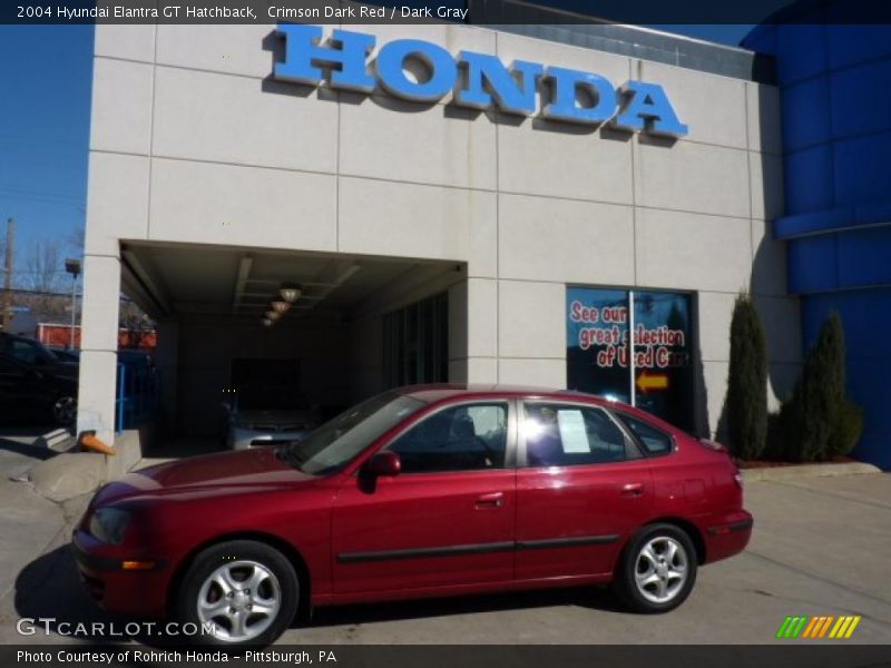 Crimson Dark Red / Dark Gray 2004 Hyundai Elantra GT Hatchback