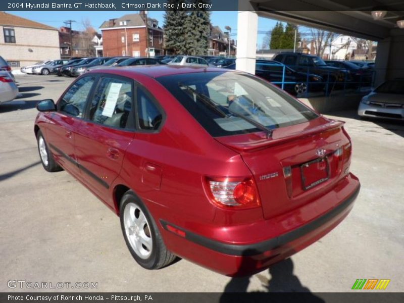 Crimson Dark Red / Dark Gray 2004 Hyundai Elantra GT Hatchback