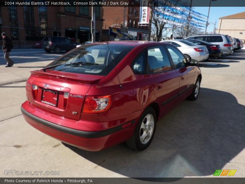 Crimson Dark Red / Dark Gray 2004 Hyundai Elantra GT Hatchback