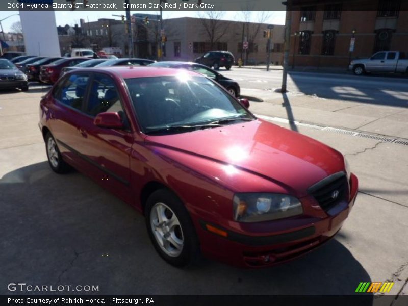 Crimson Dark Red / Dark Gray 2004 Hyundai Elantra GT Hatchback